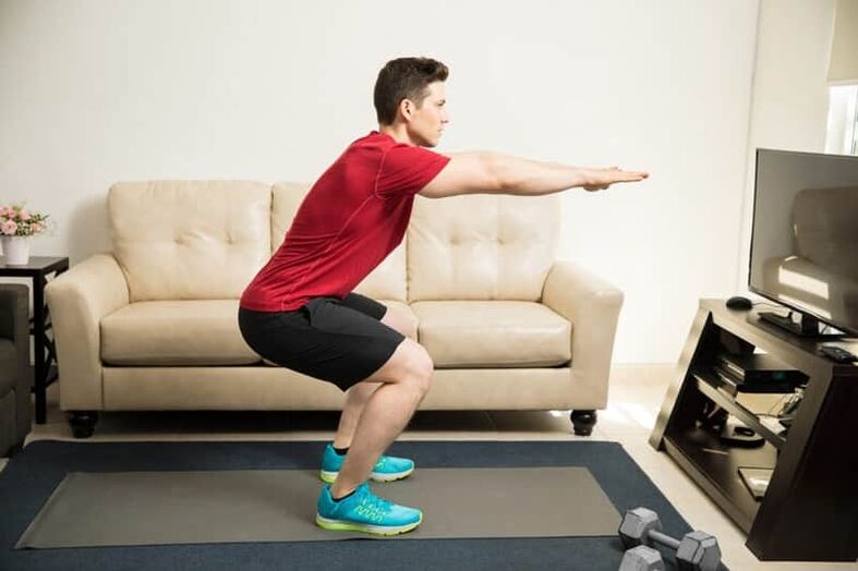 squats ដើម្បីបង្កើនថាមពល